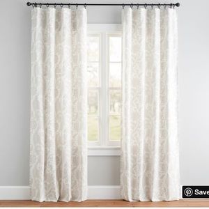 Pottery Barn Maris Print Cotton Curtain - Set Of 2